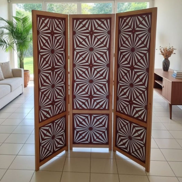 برفان ثلاثي وجه 3D ظهر نجمة خشب زان محفور ليزر مقاس 180×180 سم - RDB-006