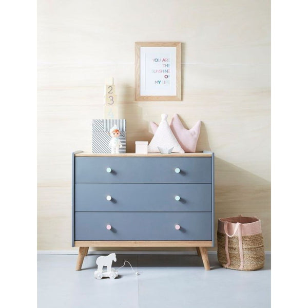 وحدة أدراج جانبية CHW-024 – خشب كونتر × أرجل موسكي بدهان دوكو + أوستر