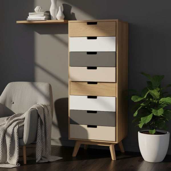 وحدة أدراج جانبية CHW-030 – خشب كونتر × أرجل موسكي بدهان دوكو + أوستر