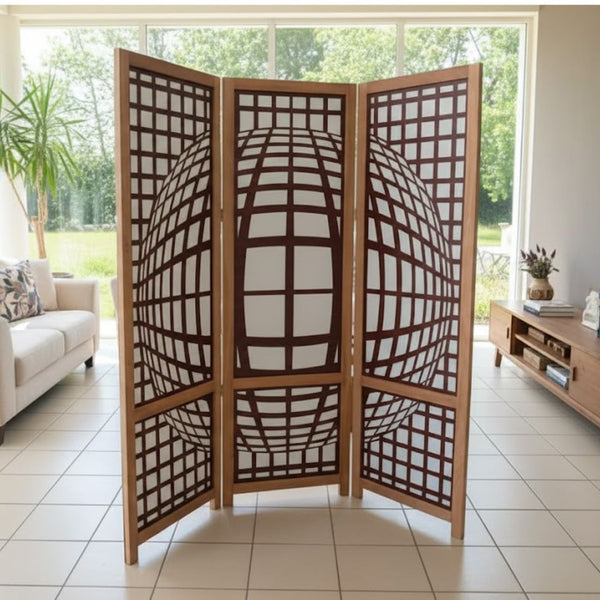 برفان كرة أرضية ثلاثي خشب زان محفور ليزر مقاس 180×180 سم - RDB-004