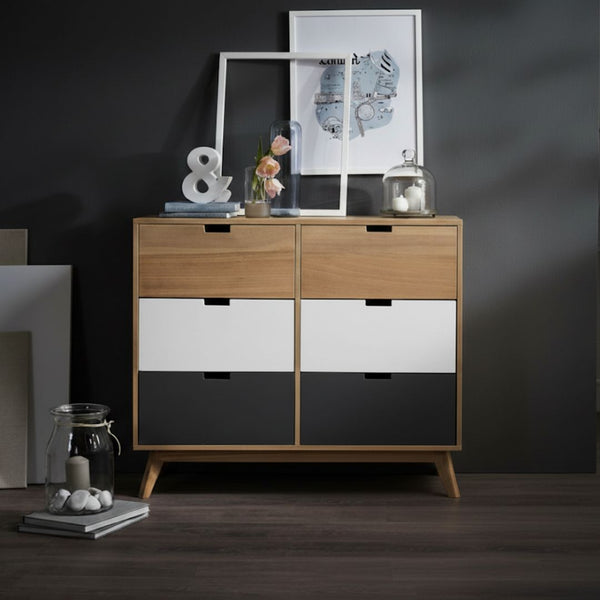 وحدة أدراج جانبية CHW-010 – خشب كونتر × أرجل موسكي بدهان دوكو + أوستر