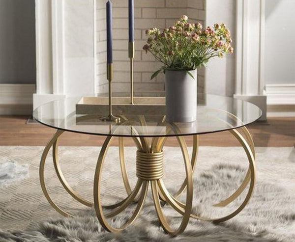 اليس ترابيزة قهوة 80 * 45 زجاج