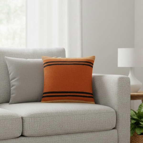 كوشن هاند ميد صوف طبيعي 100% منسوج يدويًا مقاس 40×40 سم - KIM-015