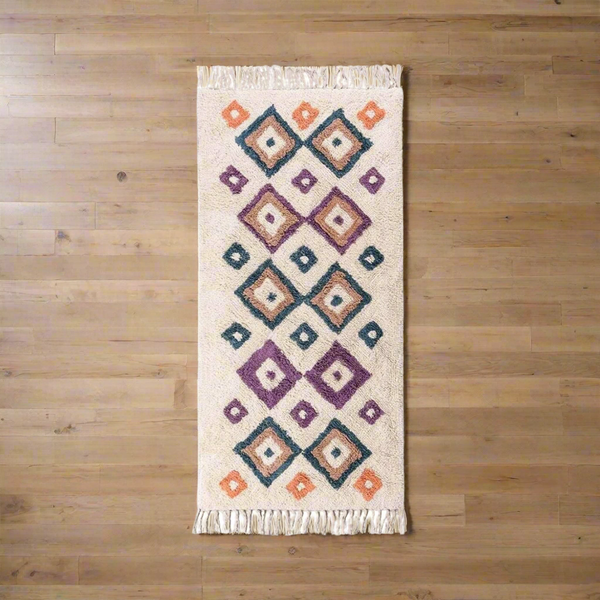 سجادة هاند ميد من الصوف الخالص - 80x150cm - LUS-263