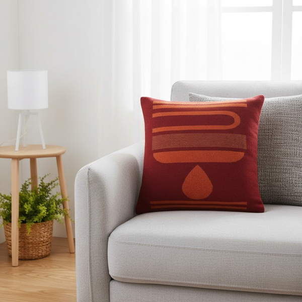 كوشن هاند ميد صوف طبيعي 100% منسوج يدويًا مقاس 40×40 سم - KIM-011