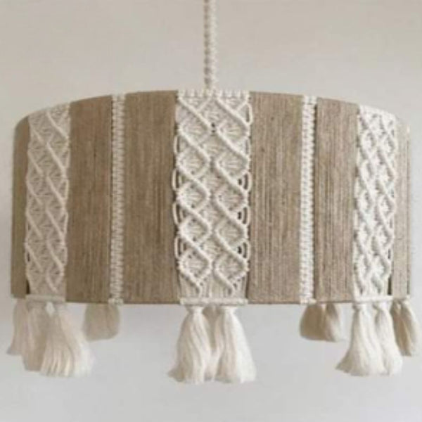 نجفة بامبو طبيعية – تصميم يدوي أنيق لإضاءة دافئة وعصرية - HOB-054