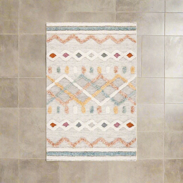 سجادة هاند ميد من الصوف الخالص - 200x150cm - LUS-231