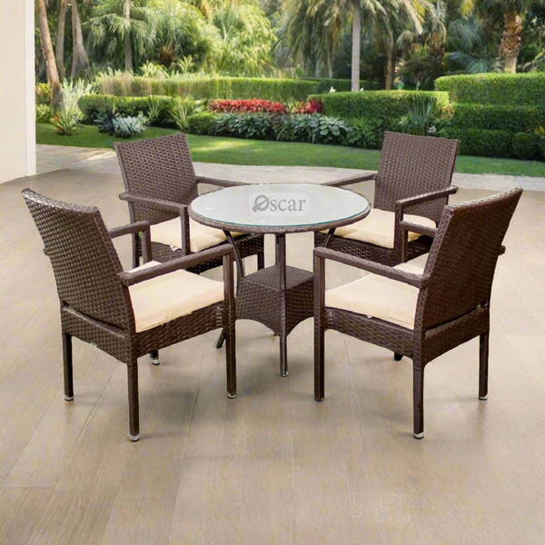 طقم سفره  102 رتان 4 كراسي وترابيزه
