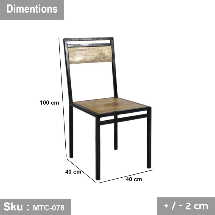 كرسي حديد وخشب ملامين - MTC-078 - اوسكار رتان