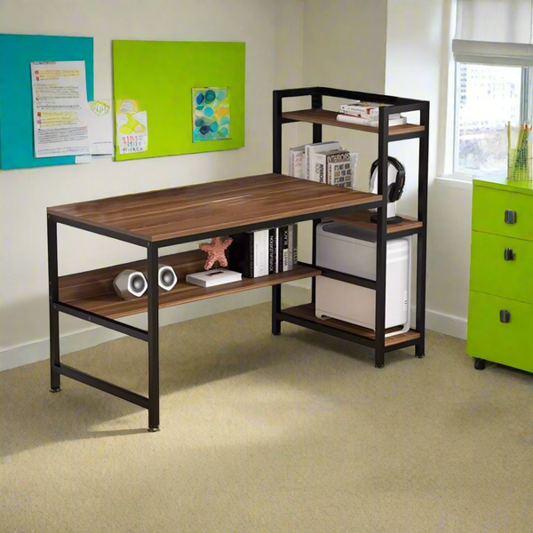 مكتب عصري – MTC-038 | تصميم حديث يجمع بين خشب الميلامين والحديد المتين