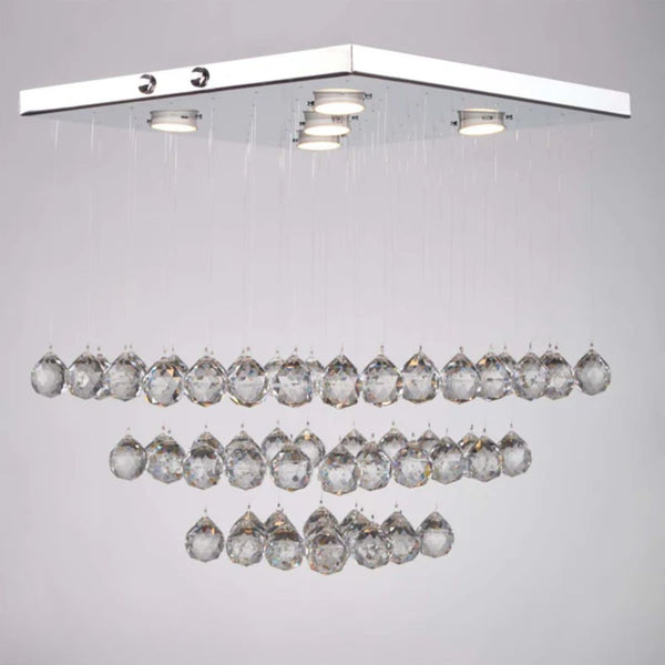 نجفة ستانليس وكريستال بتصميم فاخر يضيف لمسة من الرقي