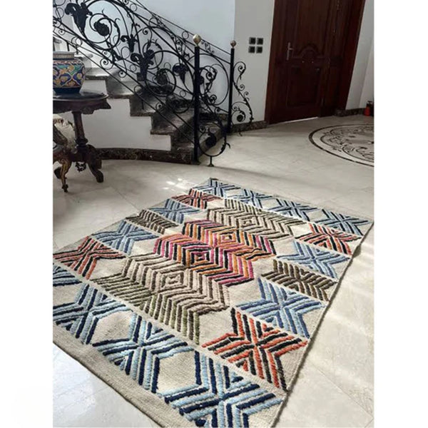 سجادة هاند ميد من الصوف الخالص - 200x150cm - LUS-182