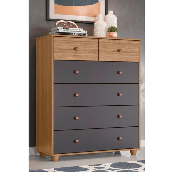 وحدة أدراج جانبية CHW-036 – خشب كونتر × أرجل موسكي بدهان دوكو + أوستر