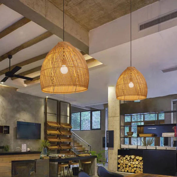 نجفة هاند ميد من البامبو الطبيعي