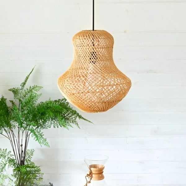 نجفة خشب بامبو - HOB-009- 50cmx45cm