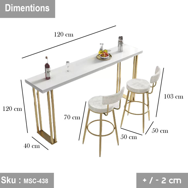 طقم بار رخام تركي  - MSC-438 - 103cmX50cm  - اوسكار رتان