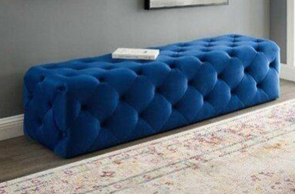 جولار بانكيت 130 * 50  قماش قطيفه   ازرق  - اوسكار رتان