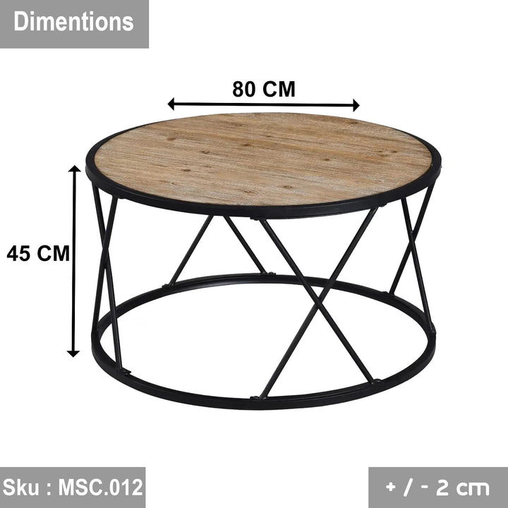جيسيكا ترابيزة قهوة 80 * 80  خشب MDF - اوسكار رتان