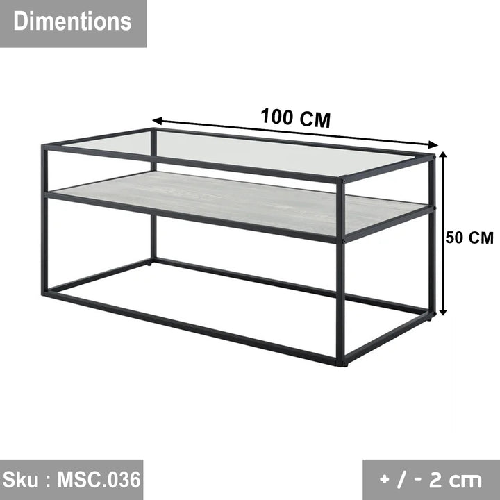 ريني ترابيزة قهوة 100 * 50  خشب MDF  - اوسكار رتان
