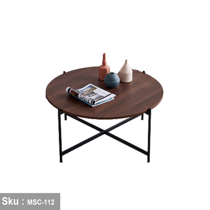 فولز  ترابيزة قهوة  80 * 45  خشب MDF - اوسكار رتان