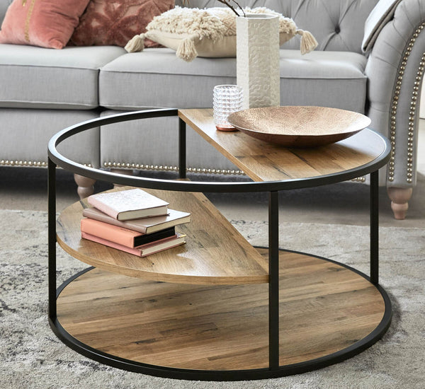 فيني ترابيزة قهوة 80 * 45   خشب MDF - اوسكار رتان