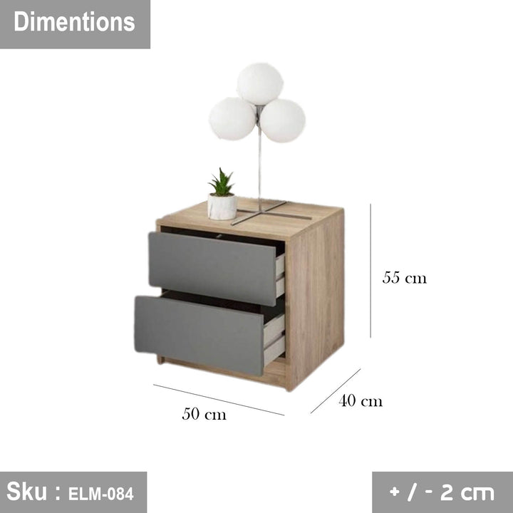 كومود خشب MDF عالي الجودة   - ELM-084 - 50cmX55cm  - اوسكار رتان