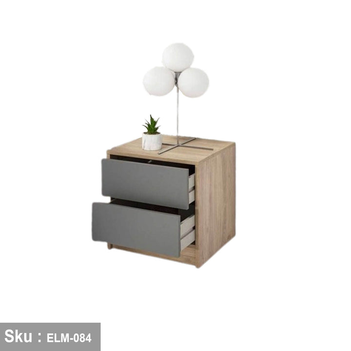 كومود خشب MDF عالي الجودة   - ELM-084 - 50cmX55cm  - اوسكار رتان