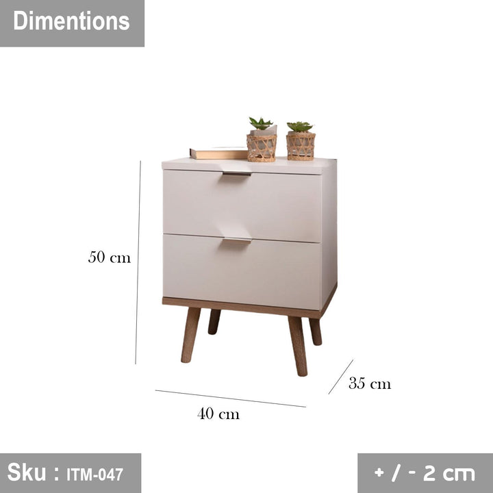 كومود خشب MDF عالي الجودة   - ITM-047 - 50cmX40cm  - اوسكار رتان