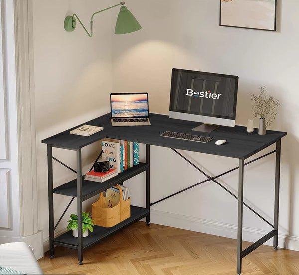 مكتب خشب ملامين -  MTC-002 - 120cmX90cm - اللون الاسود  - اوسكار رتان