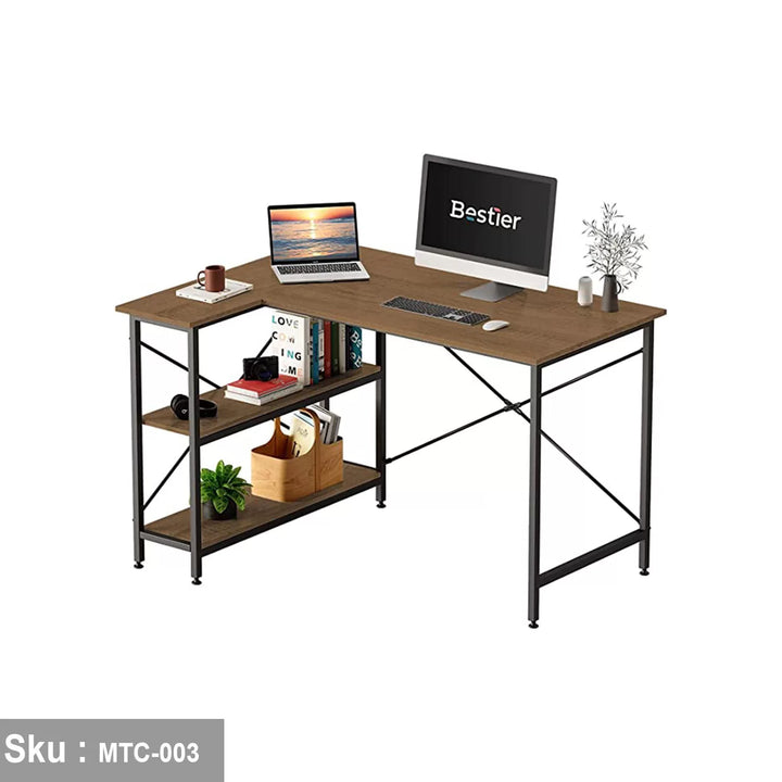 مكتب خشب ملامين -  MTC-003 - 120cmX90cm - اللون بني  - اوسكار رتان