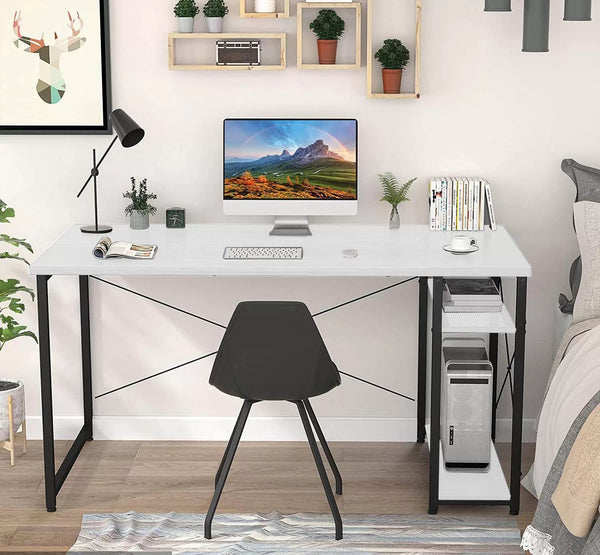 مكتب خشب ملامين -  MTC-006 - 120cmX90cm - اللون الابيض - اوسكار رتان