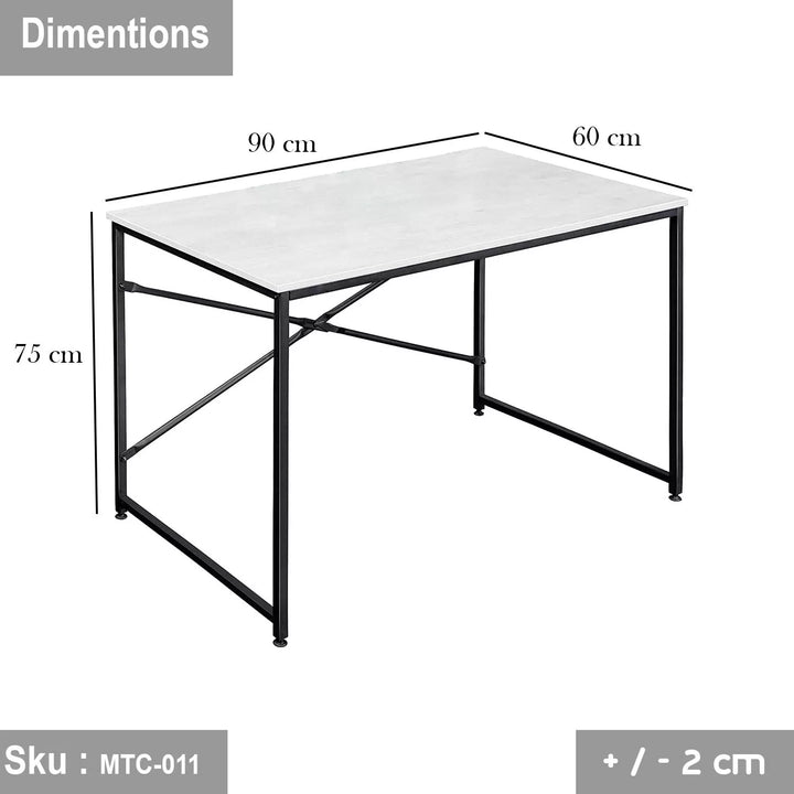 مكتب خشب ملامين -  MTC-011 - 75cmX90cm - اللون الابيض - اوسكار رتان