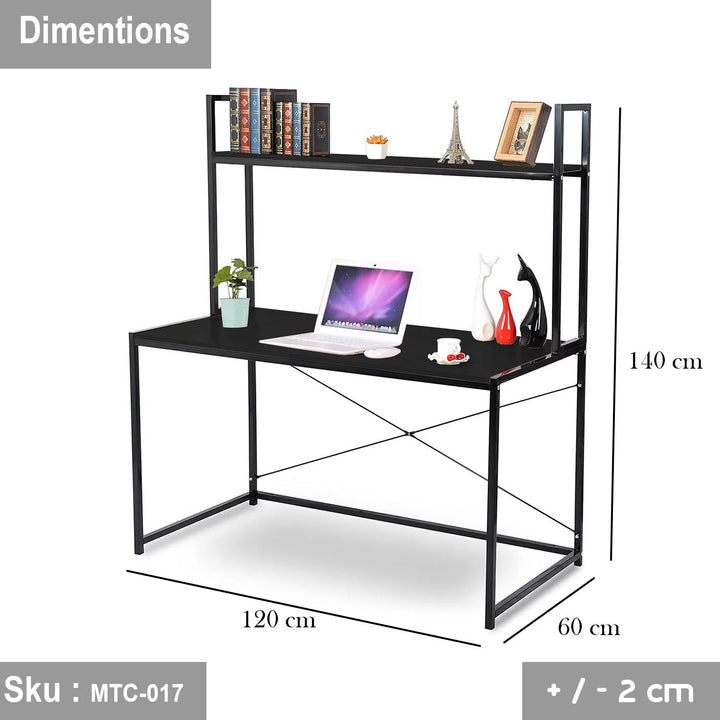 مكتب خشب ملامين -  MTC-017 - 120cmX140cm - اللون الاسود - اوسكار رتان