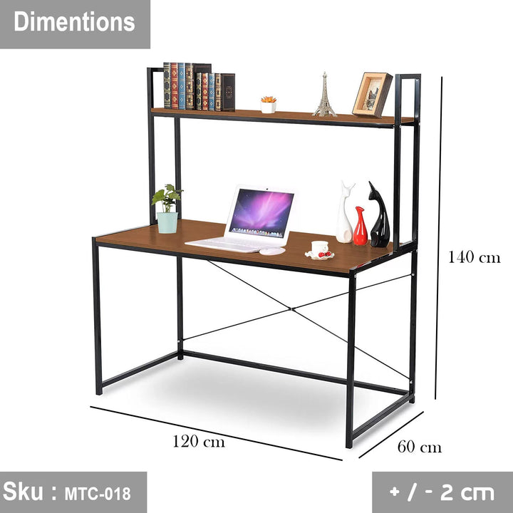 مكتب خشب ملامين -  MTC-018 - 120cmX140cm - اللون البني - اوسكار رتان