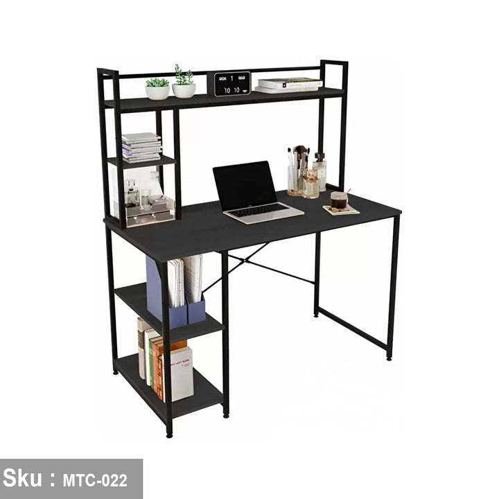 مكتب خشب ملامين -  MTC-022 - 120cmX140cm - اللون الاسود - اوسكار رتان