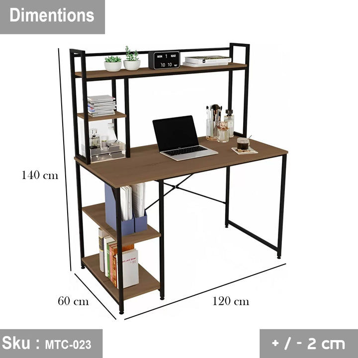 مكتب خشب ملامين -  MTC-023 - 120cmX140cm - اللون البني  - اوسكار رتان