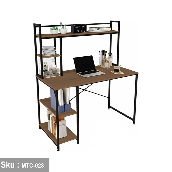 مكتب خشب ملامين -  MTC-023 - 120cmX140cm - اللون البني  - اوسكار رتان