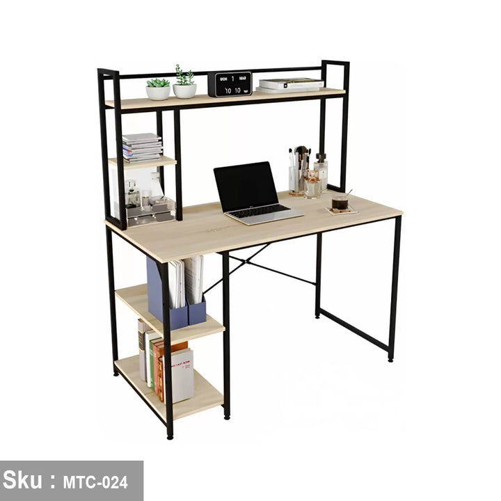 مكتب خشب ملامين -  MTC-024 - 120cmX140cm - اللون البيج - اوسكار رتان